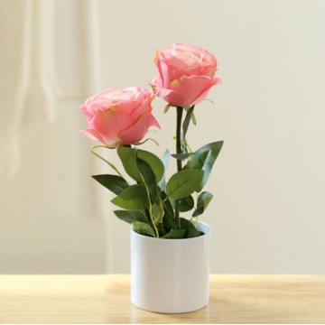 [Type 14 Pink] Small Potted Artificial Plant Artificial Flower Home Table Plant Room Decoration