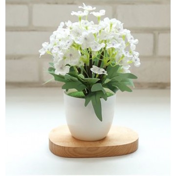 [Type 26 White ] Small Potted Artificial Plant Artificial Flower Home Table Plant Room Decoration