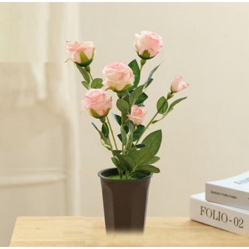 [Type 27 Pink] Small Potted Artificial Plant Artificial Flower Home Table Plant Room Decoration