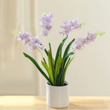 [Type 31 Lilac] Small Potted Artificial Plant Artificial Flower Home Table Plant Room Decoration