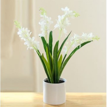 [Type 31 White] Small Potted Artificial Plant Artificial Flower Home Table Plant Room Decoration