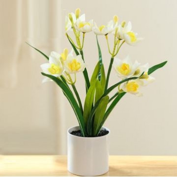 [Type 33 Soft yellow] Small Potted Artificial Plant Artificial Flower Home Table Plant Room Decoration