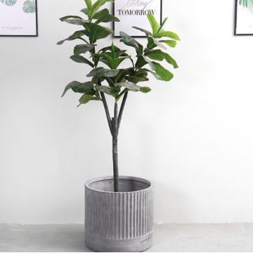 Cement Fiberglass Planter Pot 18 (Grey)