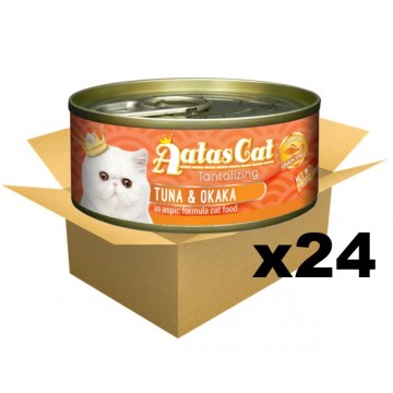Aatas Cat Tantalizing Tuna & Okaka In Aspic Canned Cat Food 80g Carton of 24
