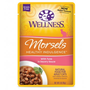 Wellness Healthy Indulgence Morsels Salmon & Tuna In Sauce Pouch Cat Food 85g