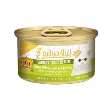 Aatas Cat Finest Daily Defence Urinary Tract Health Tuna Whole Loin & Chicken in Jelly Canned Food 80g