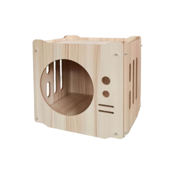 Wooden Box Cat Condo House (TV Design)