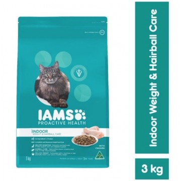 IAMS Cat Adult Indoor Weight & Hairball Control 3kg