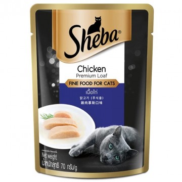 Sheba Chicken Premium Loaf Pouch Cat Food 70g