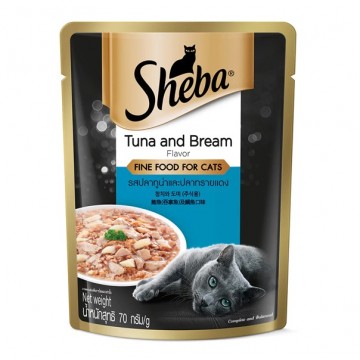 Sheba Tuna & Bream Pouch Cat Food 70g