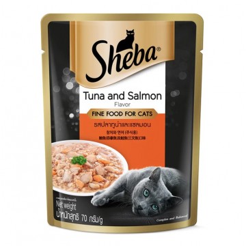 Sheba Tuna & Salmon Pouch Cat Food 70g