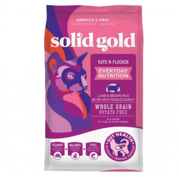 Solid Gold Lamb & Brown Rice With Pearled Barley Dry Cat Food (Katz-N-Flocken) 2 Sizes