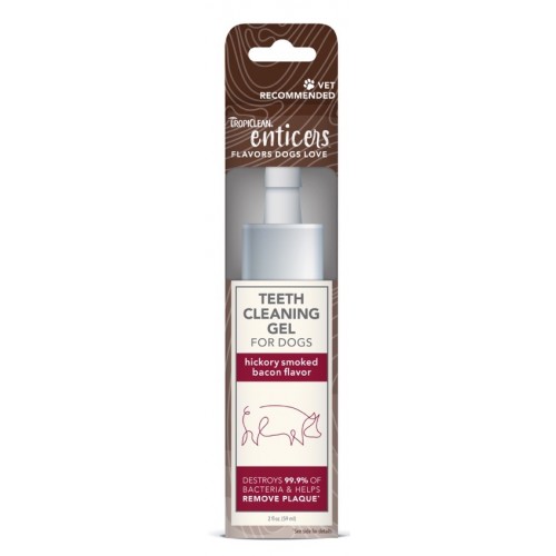 Tropiclean Enticers Teeth Cleaning Gel for Dogs Hickory Smoked Bacon Flavor