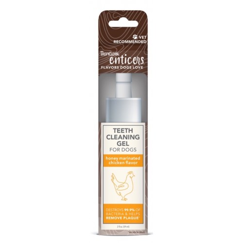 Tropiclean Enticers Teeth Cleaning Gel for Dogs Honey Marinated Chicken Flavor