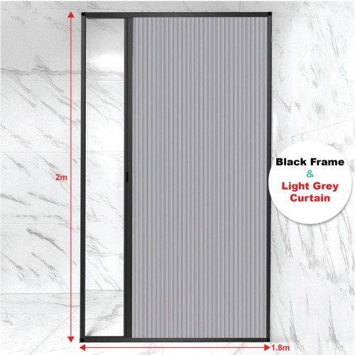 Shower Screen Folding Door Aluminum Film Bathroom