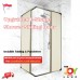 L Shaped Shower Screen Folding Door 2m x 0.9m