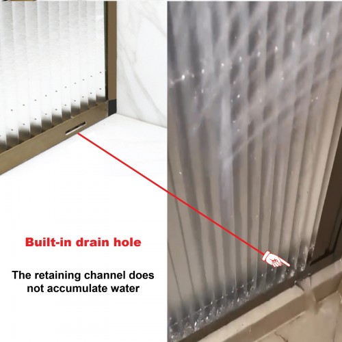 Shower Screen Folding Door Aluminum Film Bathroom