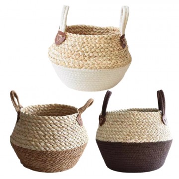 Basket Planter (Corn Husk Basket)