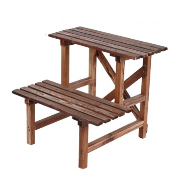 Wooden Plant Rack (2 Tier 60cm)