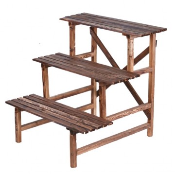 Wooden Plant Rack (3 Tier 80cm)