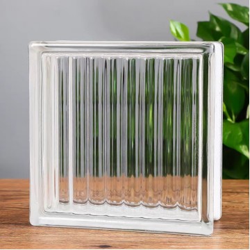 Crystal Glass Brick (Straight Line - 19cmx19cmx8.5cm)