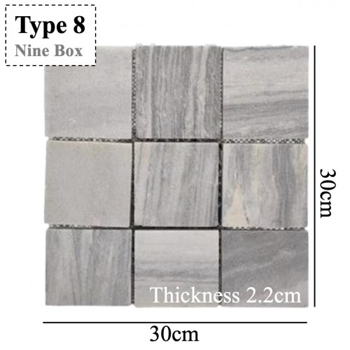 Interlock Decking Tiles Pebbles (Stone Design)