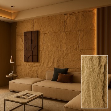 PU Stone Feature Wall Panel (Code:STWL-YLW)
