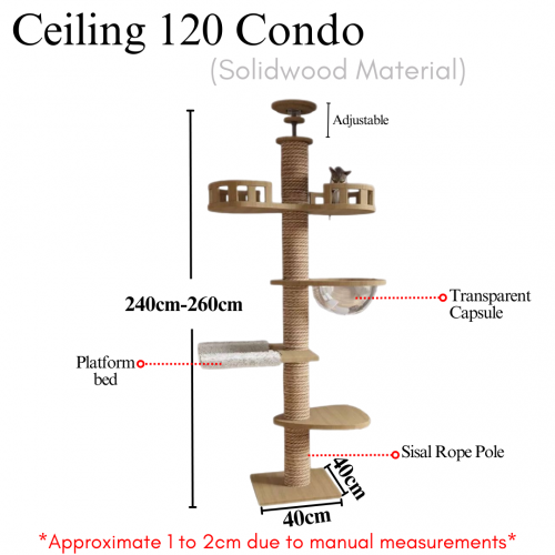 Cat Tree/Cat Condo (Ceiling / 240cm-260cm)