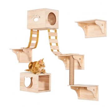 Wall Mount Cat Condo (Set B)