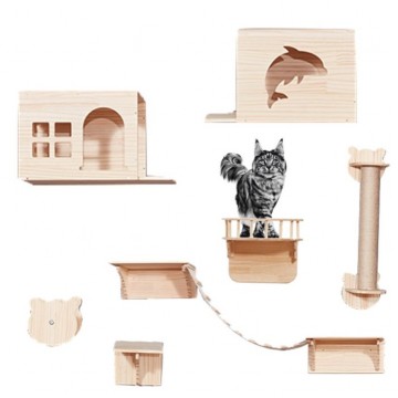 Wall Mount Cat Condo (Set C)