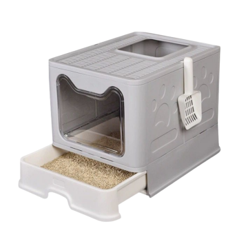 Foldable Grey Cat Litter Box