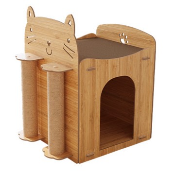 Cat Design Wooden Scratching Board