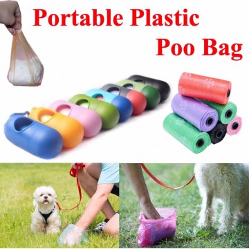 Printing Cat Dog Poop Bags Outdoor Home Clean Refill Garbage Bag