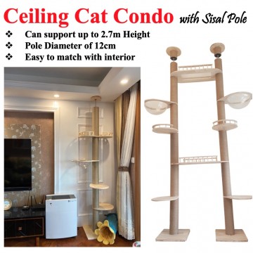 Cat Ceiling Scratching Pole Post