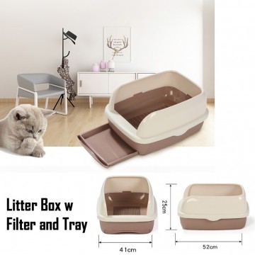 LITTER BOX W FILTER AND TRAY