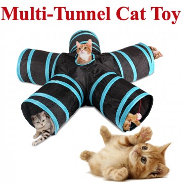 [CAT TOY TUNNEL]Multi Straight Cat Fun Tunnel Toy Bell CNY Gift Birthday