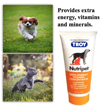 Troy Nutripet Supplement Cat Dog Mineral Vitamin Energy Boost