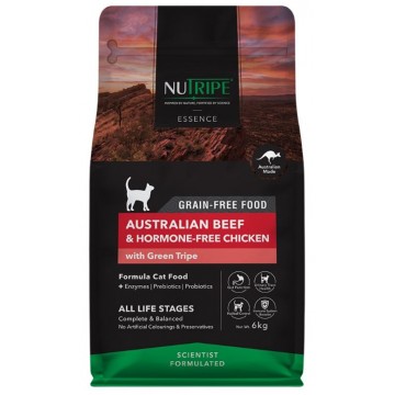 Nutripe Essence Australian Beef with Green Tripe formula Dry Food for Cats Cat Food