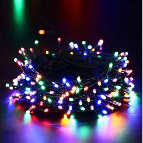 iridescent solar string lights