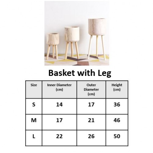 Type 6 Rattan Basket With Leg