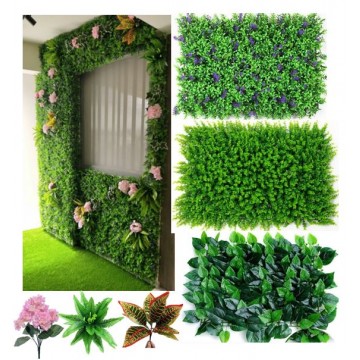 Artificial Plant Wall Feature Deco Interior Flower Grass
